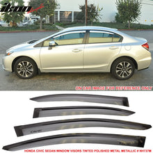 Load image into Gallery viewer, 2012-2015 Honda Civic 4 Door Sedan Tape on Window Visors Shade Acrylic