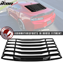 Load image into Gallery viewer, 2016-2024 Chevy Camaro IKON Rear Window Louvers Cover Sun Shade ABS