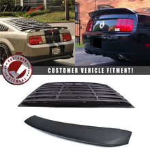 Load image into Gallery viewer, Fits 05-09 Ford Mustang Rear Window Louver + Trunk Spoiler Matte Black