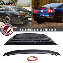 Load image into Gallery viewer, Fits 10-14 Ford Mustang Rear Window Louver Matte + Trunk Spoiler