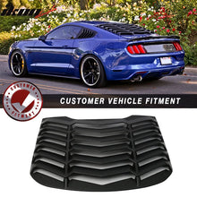 Load image into Gallery viewer, 2015-2023Â Ford Mustang IKON Black Rear Window Louver Cover ABS