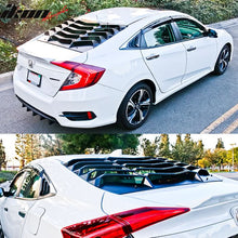 Load image into Gallery viewer, 2016-2021Â Honda Civic Sedan Rear Side Window Louver Quarter Panel ABS