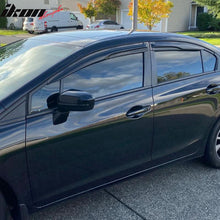 Load image into Gallery viewer, 2012-2015 Honda Civic 4Door Sedan Acrylic 4PC Tape On Window Visors