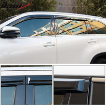 Load image into Gallery viewer, 2014-2019 Toyota Highlander Acrylic 4PC Window Visors Tape On Guard